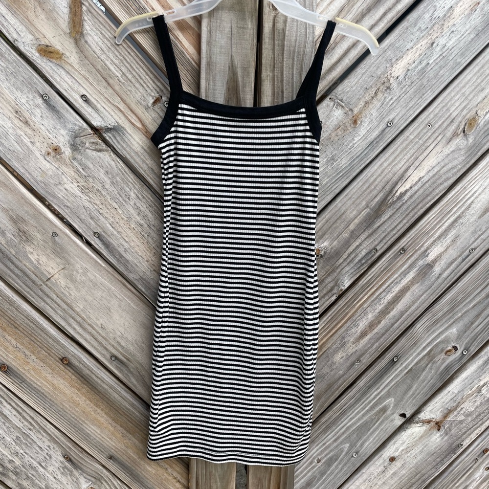 Black and White Striped Dress